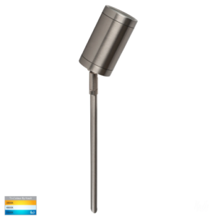 EDEN 5W 12V TRI-COLOUR LED 316 STAINLESS STEEL 245MM GARDEN SPIKE LIGHT (HV1402T)