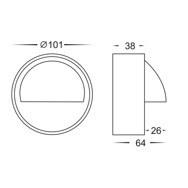 PINTA 316 S/S EYELID 12V FRAME ONLY (HV2907) - Image 2