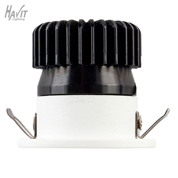 NICHE WHITE MINI 3W TRI-COLOUR LED RECESSED ROUND DOWN LIGHT (HV5702T-WHT) - Image 4