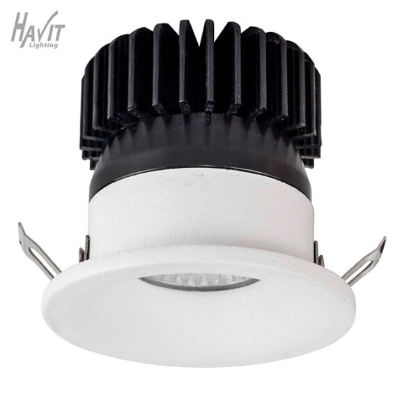 NICHE WHITE MINI 3W TRI-COLOUR LED RECESSED ROUND DOWN LIGHT (HV5702T-WHT) - Image 3