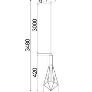 BLACKBAND5 1 LIGHT PENDANT (SMALL) - BLACK - Image 2