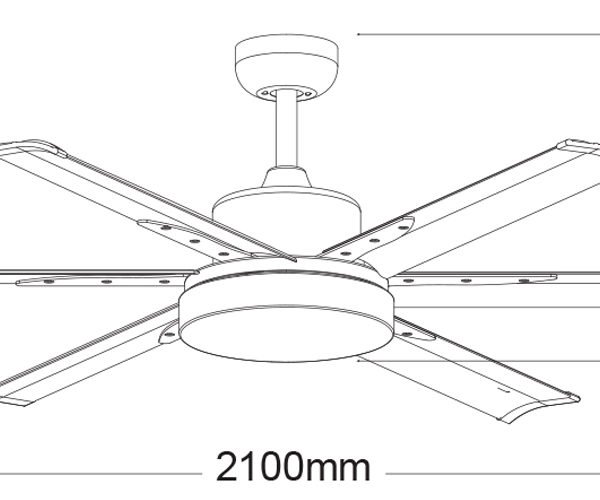 Albatross 84 Dc Ceiling Fan 24w Cct Light Black Mafml3mr Maf210m