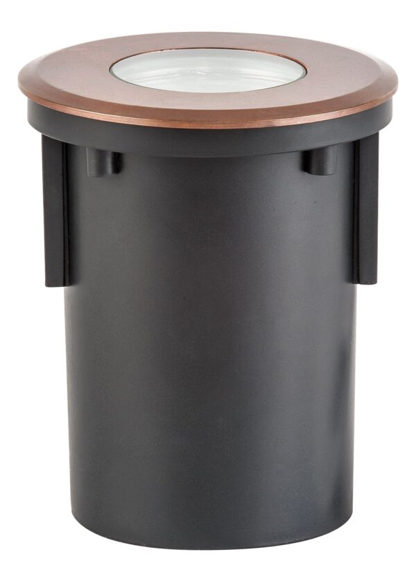 OLLO LED 5W 12V TRI-COLOUR RECESSED EYELID STEP LIGHT/ INGROUND LIGHT SOLID COPPER (HV19022T-CP) - Image 2
