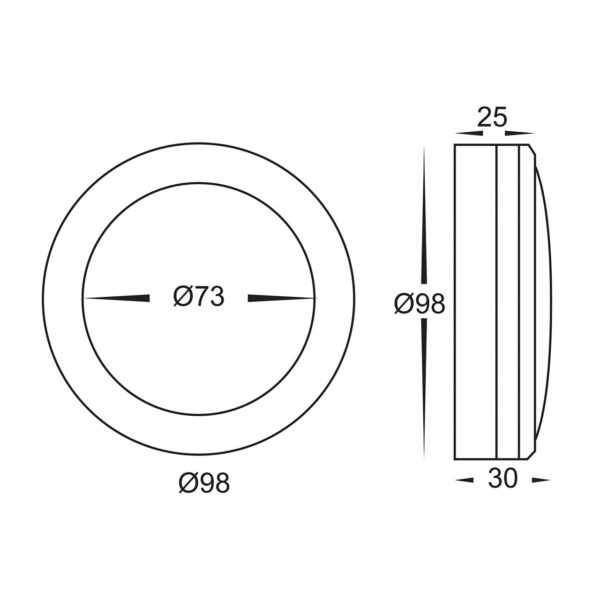 NAVA 5W 12V TRI-COLOUR LED SURFACE MOUNT STEPLIGHT TITANIUM (HV2960T-TTM-12V) - Image 3