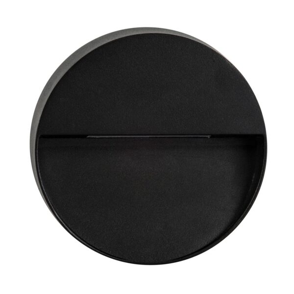 VIRSMA BLACK ROUND 4W LED EXTERIOR STEP LIGHT 240V (HV3277T-BLK-240V) - Image 4