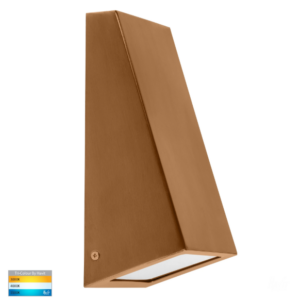 TAPER COPPER WEDGE EXTERIOR WALL LIGHT 9W E27 TRI-COLOUR (HV3601T-CP)
