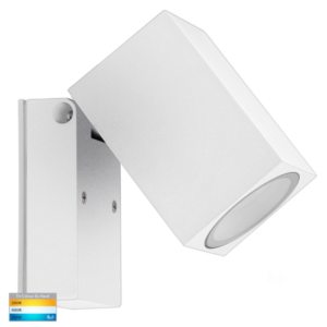 ACCORD 1LT ADJUSTABLE EXTERIOR 5W LED 240V TRI-COLOUR, WHITE (HV3630T-WHT)