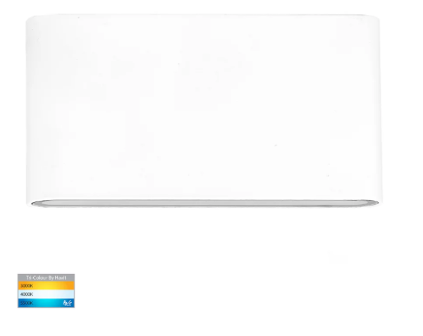 LISSE 10W 240V TRI-COLOUR LED UP/DOWN WALL WASHER MATT WHITE (HV3644T-WHT-240V)