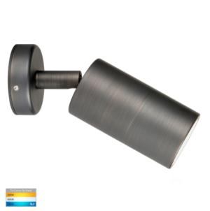 TIVAH LED ANTIQUE BRASS ADJ. PILLAR LIGHT INC. 3W/5W/7W TRI-COLOUR GLOBE (HV1295T)