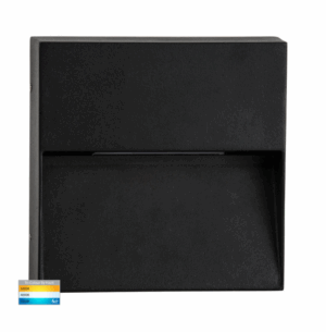 VIRSMA SQUARE 4W 240V LED EXTERIOR STEP LIGHT - BLACK/WHITE (HV3276T)