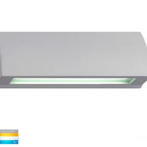 TASO 6W LED SURFACE MOUNTED STEP LIGHT - SILVER TRI-COLOUR (HV3271T-SLV-12V)