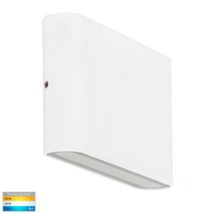 LISSE 10W 240V LED TRI-COLOUR, FIXED UP/DOWN WALL WASHER MATT WHITE (HV3644T-WHT-240V)