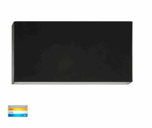 ESSIL 10W 240V TRI-COLOUR LED, SLIM UP/DOWN WASHER WALL LIGHT - WHITE/BLACK (HV3648T-240V)