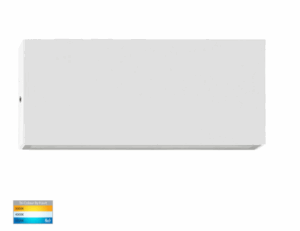 ESSIL 6W 240V TRI-COLOUR LED, SLIM DOWN WASHER WALL LIGHT - WHITE/BLACK (HV3647T-240V)