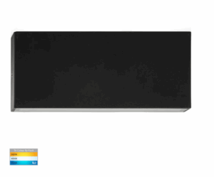 ESSIL 6W 12V TRI-COLOUR LED, SLIM DOWN WASHER WALL LIGHT - WHITE/BLACK (HV3647T-12V)