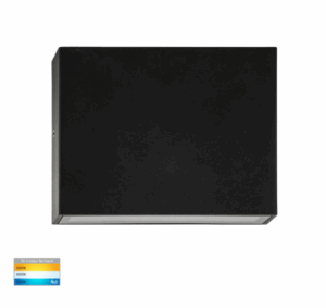 ESSIL 6W 12V TRI-COLOUR LED, SLIM UP/DOWN WALL LIGHT - WHITE/BLACK (HV3646T-12V)