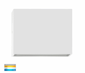 ESSIL 6W 240V TRI-COLOUR LED, SLIM UP/DOWN WALL LIGHT - WHITE/BLACK (HV3646T-240V)