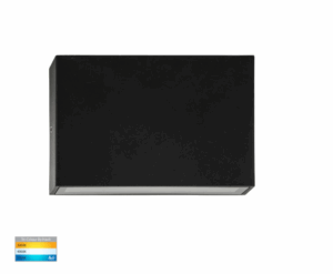ESSIL 4W 240V TRI-COLOUR LED, SLIM DOWN WASHER WALL LIGHT - WHITE/BLACK (HV3645T-240V)