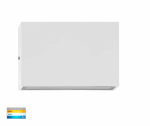 ESSIL 4W 12V TRI-COLOUR LED, SLIM DOWN WASHER WALL LIGHT - WHITE/BLACK (HV3645T-12V)