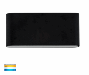 LISSE 6W 12V LED TRI-COLOUR, FIXED DOWN WALL WASHER - WHITE/BLACK (HV3643T-12V)