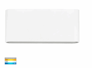 LISSE 6W 240V LED TRI-COLOUR, FIXED DOWN WALL WASHER - WHITE/BLACK (HV3643T-240V)