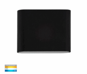 LISSE 6W 240V LED TRI-COLOUR, FIXED UP/DOWN WALL WASHER - WHITE/BLACK (HV3642T-240V)
