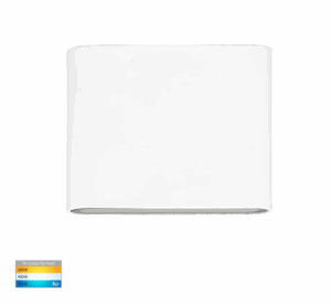 LISSE 6W 12V LED TRI-COLOUR, FIXED UP/DOWN WALL WASHER - WHITE/BLACK (HV3642T-12V)