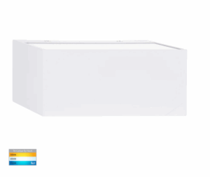 NIKKI 10W 240V LED TRI-COLOUR, UP/DOWN WALL LIGHT - WHITE/BLACK (HV3637T)