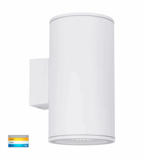 PORTER 30W LED 240V FIXED UP/DOWN WASHER - WHITE/BLACK ROUND (HV3629T)