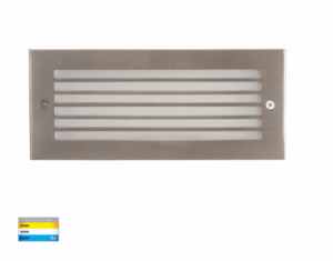 BATA 10W 12V TRI-COLOUR LED GRILL EXTERIOR BRICK LIGHT - WHITE/BLACK/316 STAINLESS STEEL (HV3004T-12V)