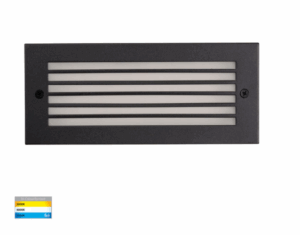 BATA 10W 240V TRI-COLOUR LED GRILL EXTERIOR BRICK LIGHT - WHITE/BLACK/316 STAINLESS STEEL (HV3004T)