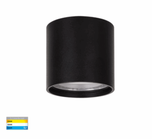 NELLA 7W TRI-COLOUR LED, SURFACE MOUNT DOWN LIGHT - WHITE/BLACK (HV5802T)
