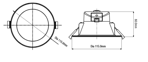 VITO 9W TRICOLOUR LED DOWNLIGHT (TLVD3459WD) - Image 2
