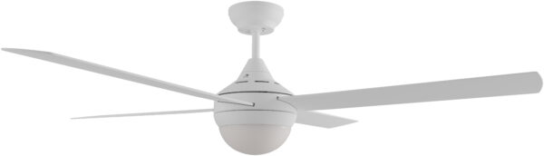 Heron 48" (1200mm) White AC Ceiling Fan + E27 Light (HERON-448-WH-E27)