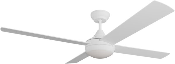 Heron 48" (1200mm) White AC Ceiling Fan + LED Light (HERON-448-WH-LED)