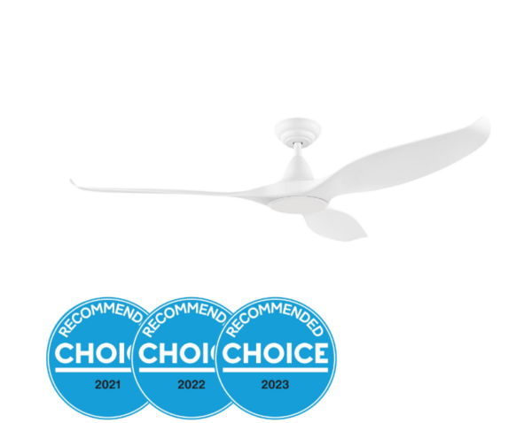 NOOSA 60" (1520mm) WHITE DC CEILING FAN ONLY (203373)