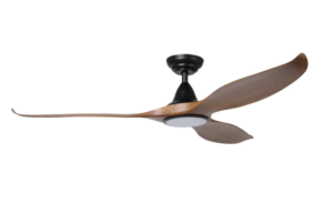 NOOSA 60" (1520mm) BLACK/NEW TEAK DC CEILING FAN WITH LED LIGHT (20685107)