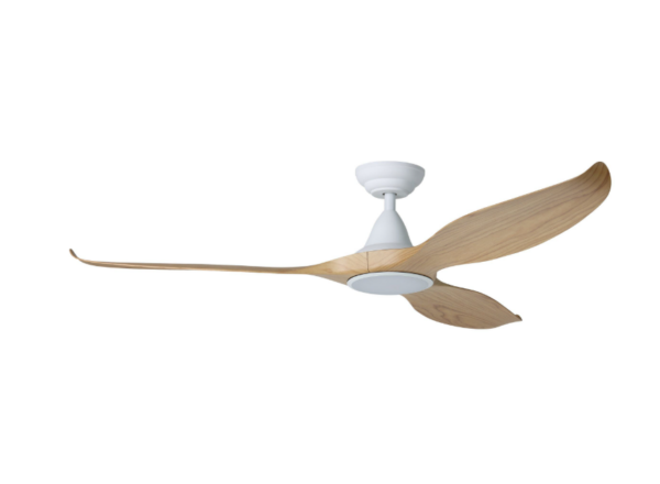 NOOSA 60" (1520mm) WHITE/BLACKBUTT DC CEILING FAN WITH LED LIGHT (20685116)