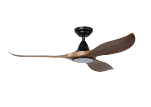 NOOSA 52" (1320mm) BLACK/NEW TEAK DC CEILING FAN WITH LED LIGHT (20684807)