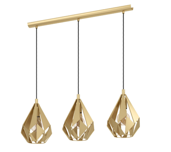 CARLTON PENDANT - 3 LIGHT RAIL - Image 2