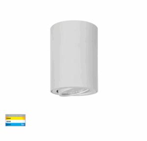 NELLA 7W TRI-COLOUR, SURFACE MOUNTED (ADJUSTABLE) LED DOWN LIGHT - WHITE/ BLACK (HV5812T)