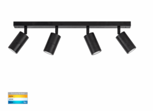 TIVAH 4LT SPOT LIGHT BAR 20W TRI-COLOUR LED - WHITE/BLACK/TITANIUM (HV4001T-4)
