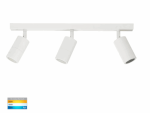 TIVAH 3LT SPOT LIGHT BAR 15W TRI-COLOUR LED - WHITE/BLACK/TITANIUM (HV4001T-3)